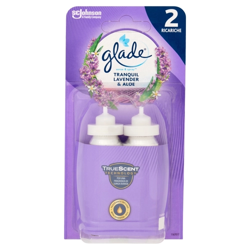 Glade Sense&Spray Doppia Ricarica, Profumatore Ambienti con Sensore, Tranquil Lavender & Aloe 2x18ml BRI1441653