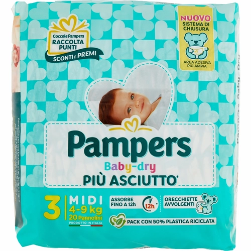 Pampers Baby-dry Midi 20 pz BRI1443387