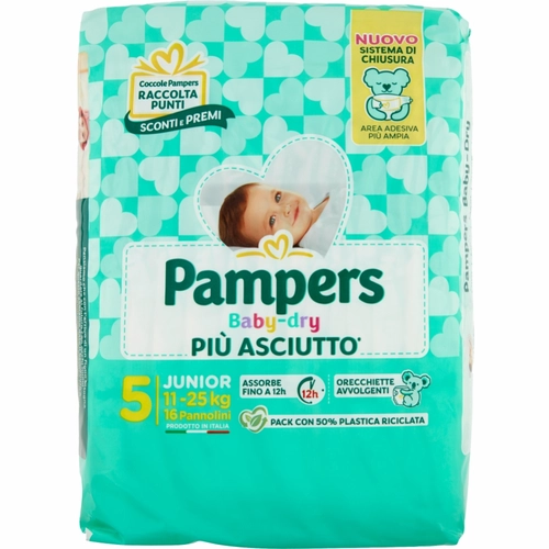 Pampers Baby-dry Junior 16 pz BRI1443388