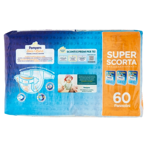 Pampers Sole e Luna 3 Midi 60 pz BRI1444017