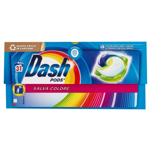 Dash Pods Detersivo Lavatrice In Capsule, Salvacolore, 31 Lavaggi 604,5 g BRI1444080