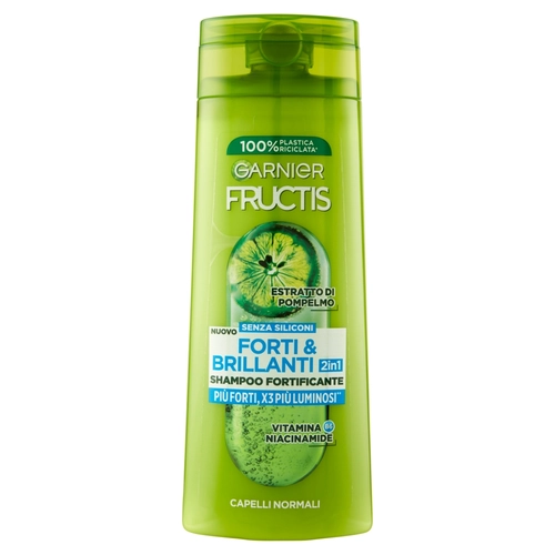 Garnier Fructis Shampoo Forti & Brillanti 2in1, shampoo fortificante per capelli normali, 250 ml BRI1446510
