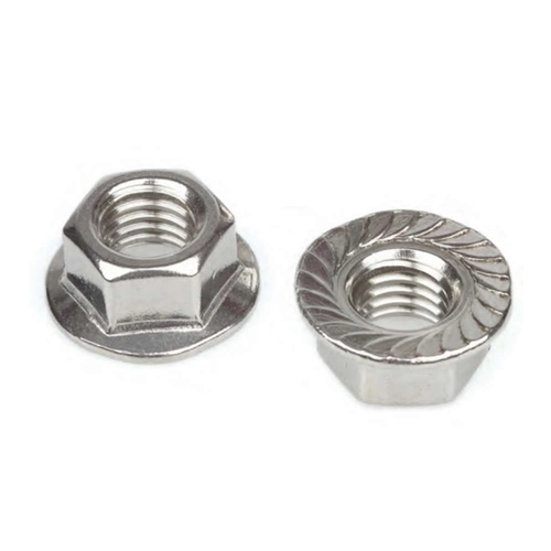 Dado flangiato zigrinato m8 inox a2 pz 6 BRI1447142