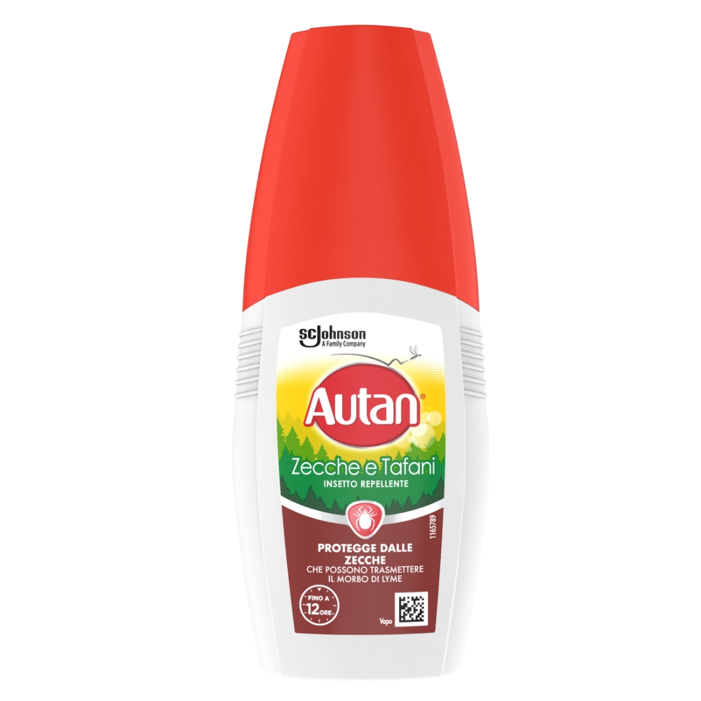 Autan Autan Zecche e Tafani Vapo, Spray Anti zecche e tafani, Insetto Repellente, 1 Flacone da 100 ml