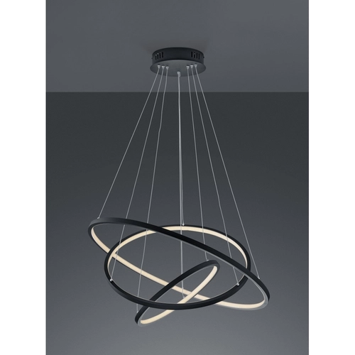 AARON SOSPENSIONE LED ANTRACITE 3 ANELLI BRI1450340