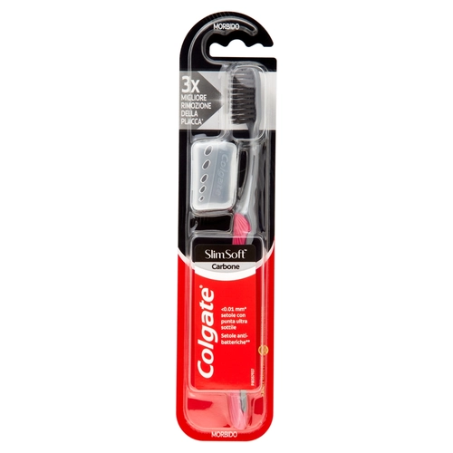 Colgate spazzolino Slim Soft al carbone pulizia profonda, morbido BRI1455483