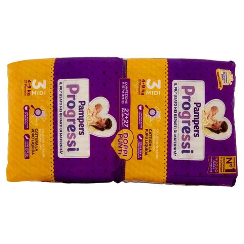 Pampers Progressi Midi 27 + 27 pz BRI1459157