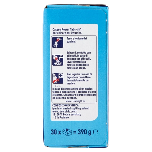 Calgon Power Tabs 4in1 Anticalcare lavatrice 30 Tabs 390 gr BRI1459326