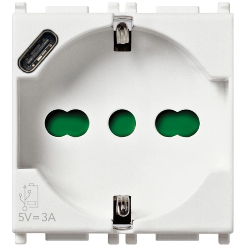 Serie VIMAR - Plana - Adattatore 250v 10/16A 2P+T, USB BRI1461512