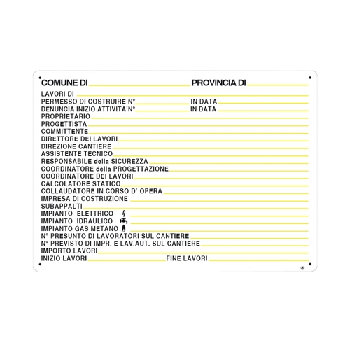 Cartello di informazione in PVC BRI1464986