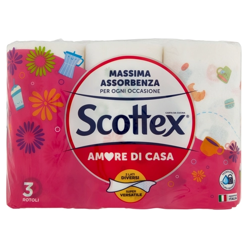 Scottex Amore di Casa Carta da Cucina Rotoli 3 pz BRI1466120