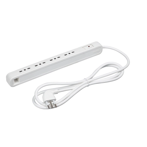 Serie multipresa ultraslim - Multipresa multipresa salvaspazio, 4 prese bipasso, spina da 10A, interruttore automatico da sovratensioni, cavo da 1,5 metri bipasso BRI1466219