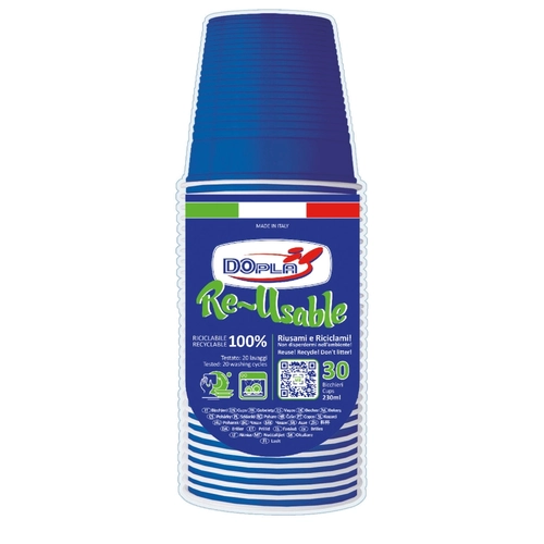 Bicchieri riutilizzabili blu P25 BRI1469410