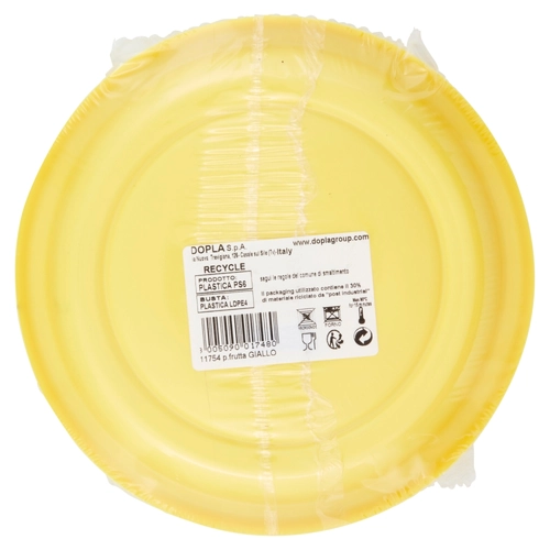 Piatti Frutta riutilizzabili gialli P25 BRI1469424