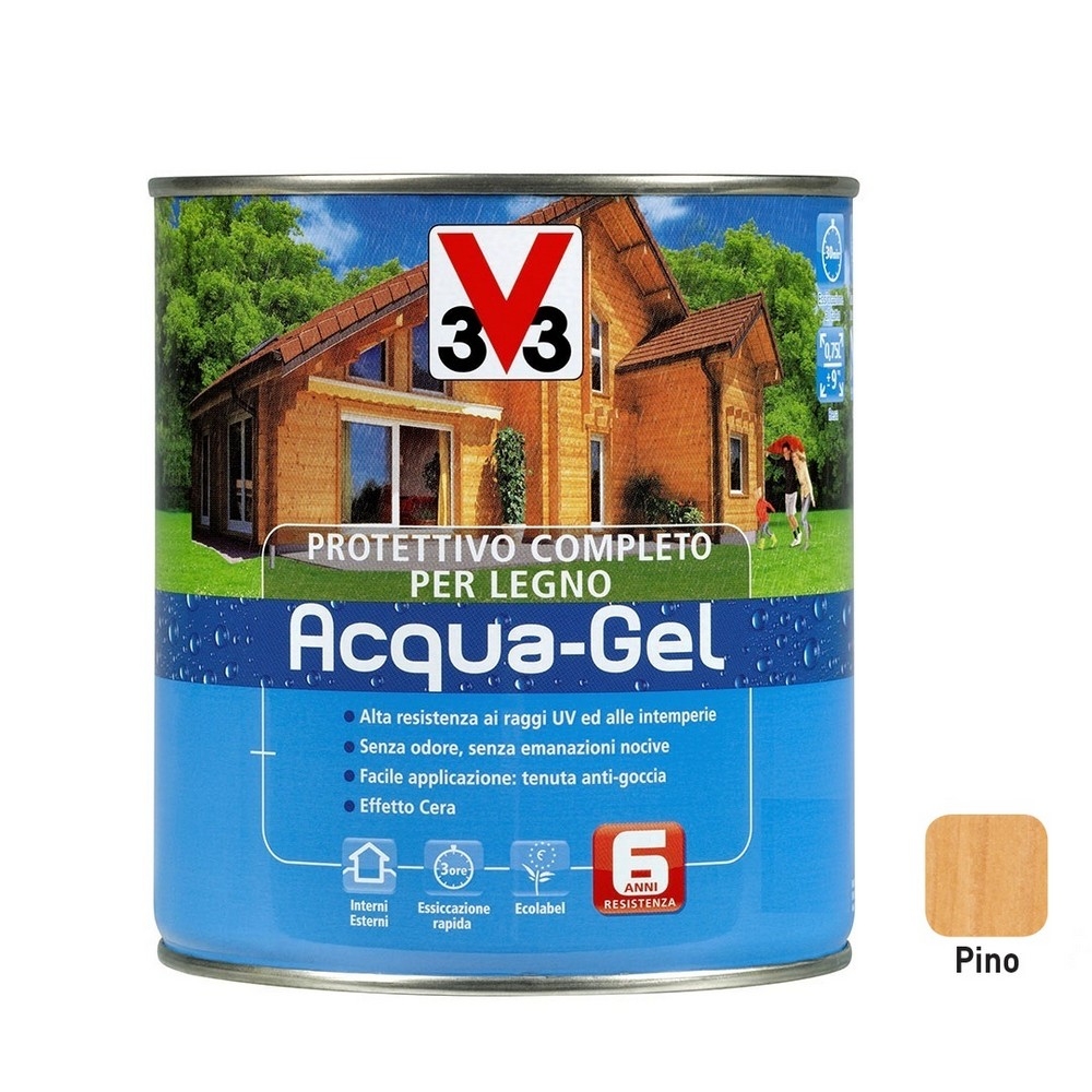 Image of V33 Impregnante protettivo completo per legno acqua gel all' acqua da 2,5 L014