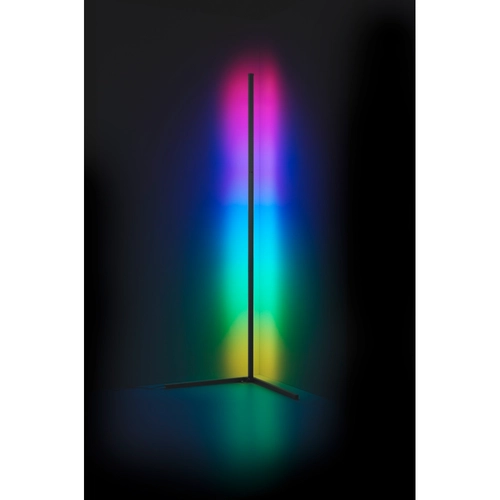 Piantana LEVEL PIANTANA AD ANGOLO NERA CON EFFETTO RGB, LUCE DINAMICA E CONTROLLO DEL SUONO H. 140CM BRI1496079