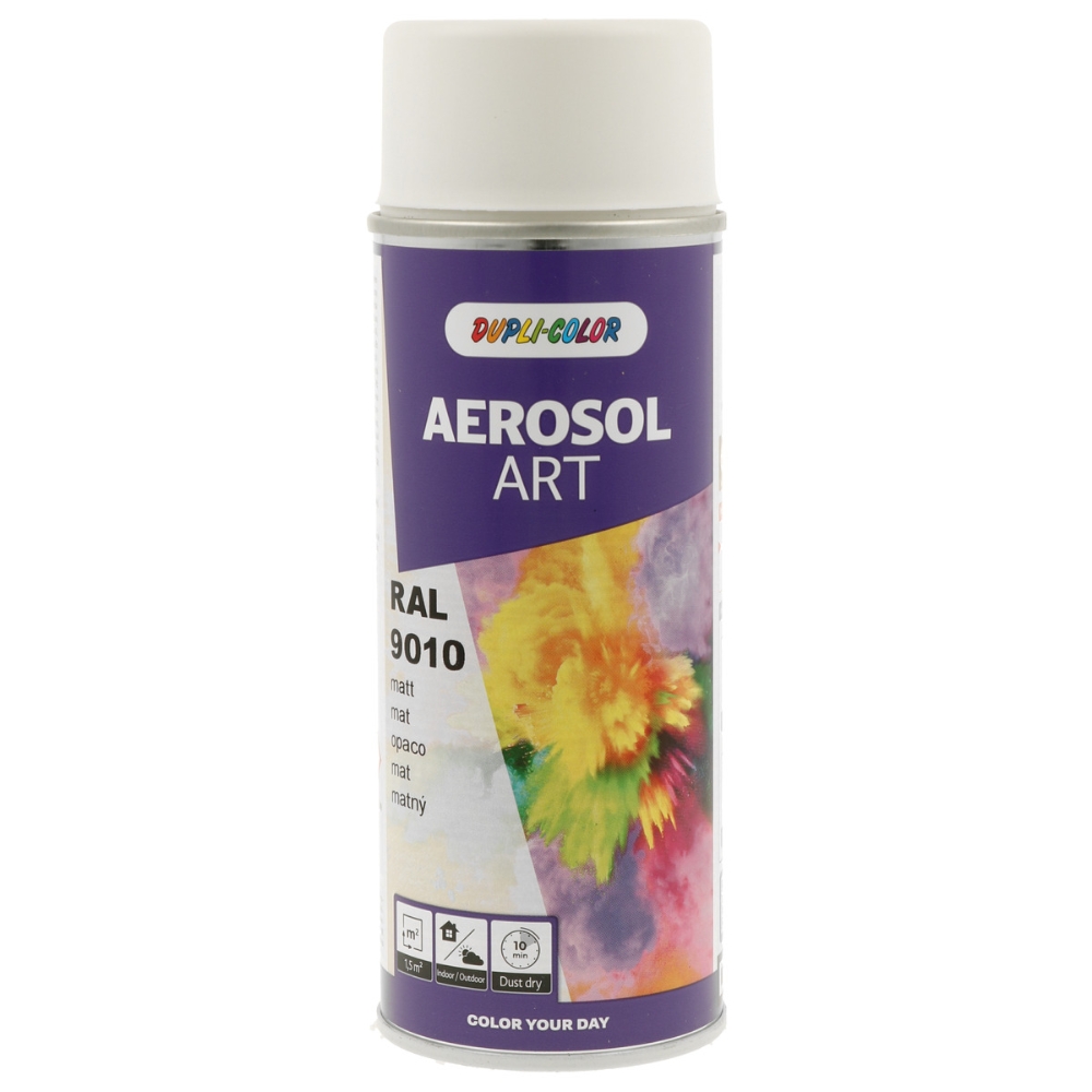 Image of DUPLI-COLOR Vernice spray AEROSOL ART RAL 9010 OP BIANCO PURO bianco da 0,4 L014