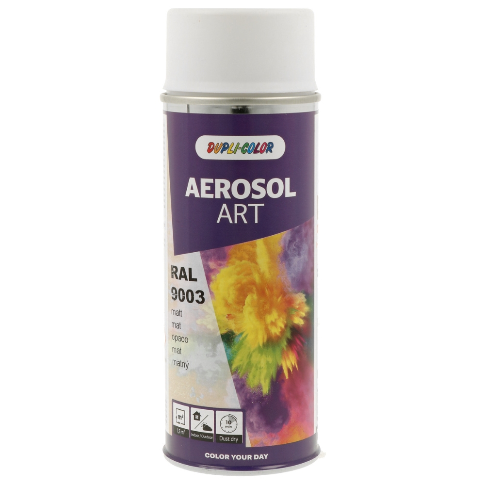 Image of DUPLI-COLOR Vernice spray AEROSOL ART RAL 9003 OP BIANCO SEGNALE bianco da 0,4 L014