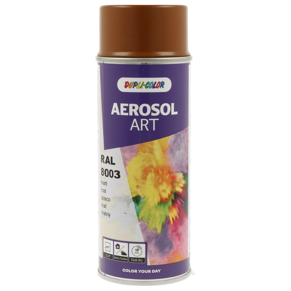 Image of DUPLI-COLOR Vernice spray AEROSOL ART RAL 8003 OP MARRONE ARGILLA marrone da 0,4 L014