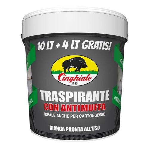 Pittura murale bianca traspirante 10L+4L Omaggio BRI1503854