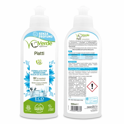 Detersivo piatti e stoviglie senza profumo 500ml BRI1506343