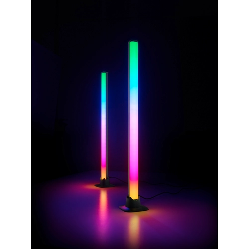 Lampada da tavolo moderna BOY SET 2 LAMPADE DA TAVOLO LED CON TELECOMANDO MULTIFUNZIONE LUCE BIANCA + RGB CON LUCE DINAMICA E CONTROLLO DEL SUONO RICARICABILI USB H. 55CM BRI1507027