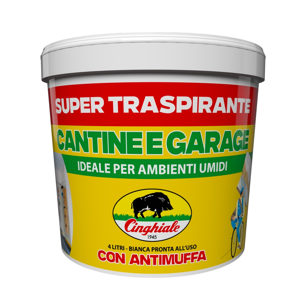 Image of CINGHIALE Idropittura Cantine e Garage con Antimuffa 4L014