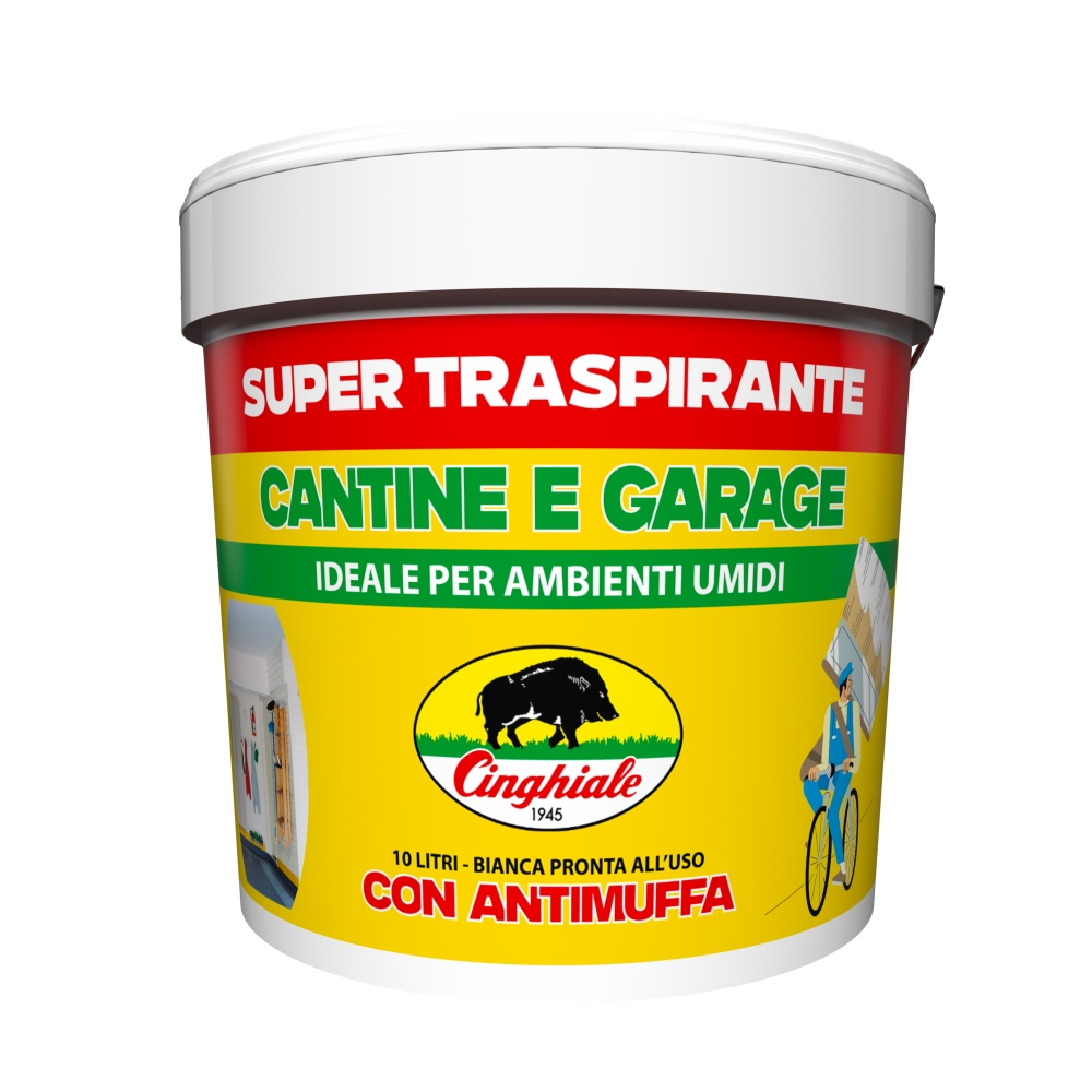 Image of CINGHIALE Idropittura Cantine e Garage con Antimuffa 10L014