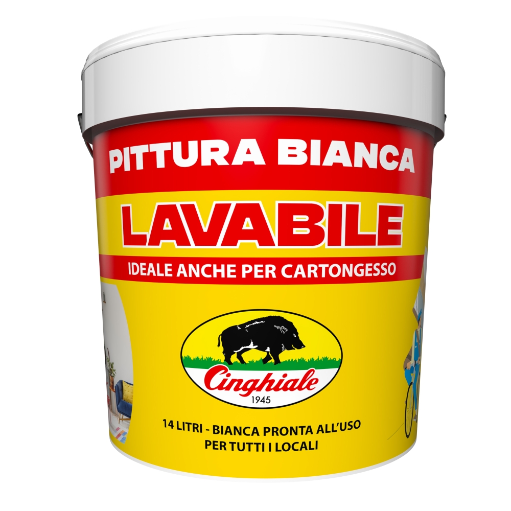 Image of CINGHIALE Idropittura Lavabile per cartongesso 14L014