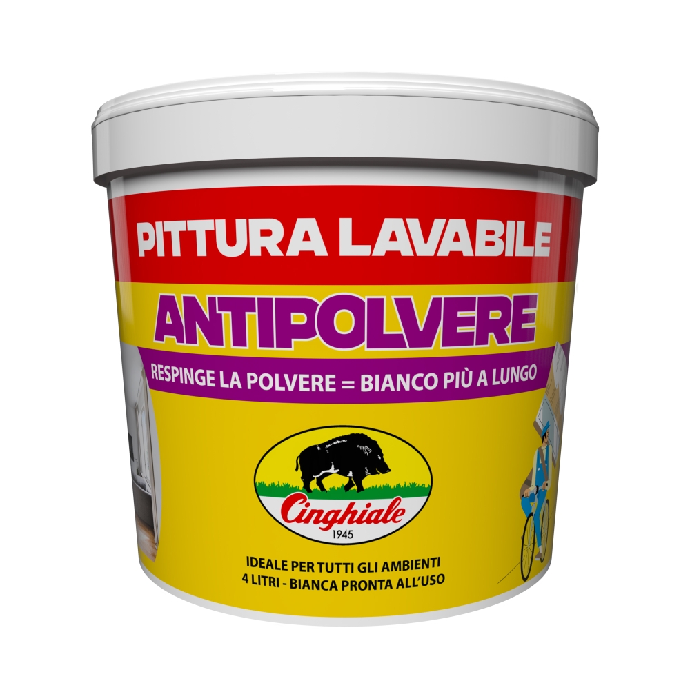 Image of CINGHIALE Idropittura Antipolvere 4L014