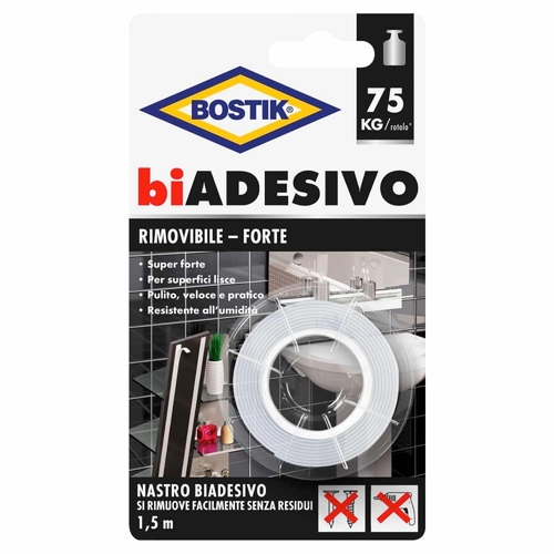 Nastro biADESIVO rimovibile 19mm x 1.5m BRI1512367