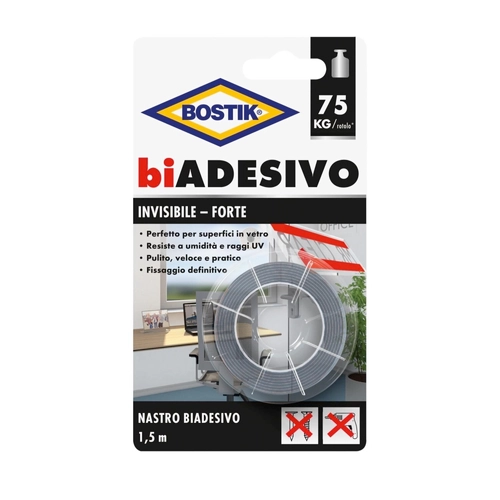 Nastro biADESIVO invisibile 19mm x 1,5m BRI1512760