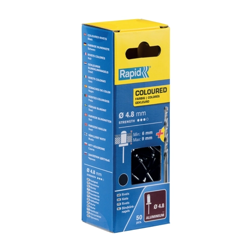 Rivetto Rivetto diam. 4,8x12 mm Nero 12 x 1 mm BRI1519310
