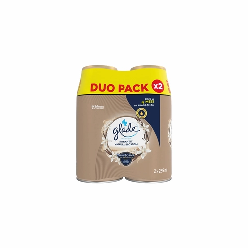 Glade Automatic Spray Ricarica, Profumatore per Ambienti, Fragranza Romantic Vanilla Blossom 2x269ml BRI1520918