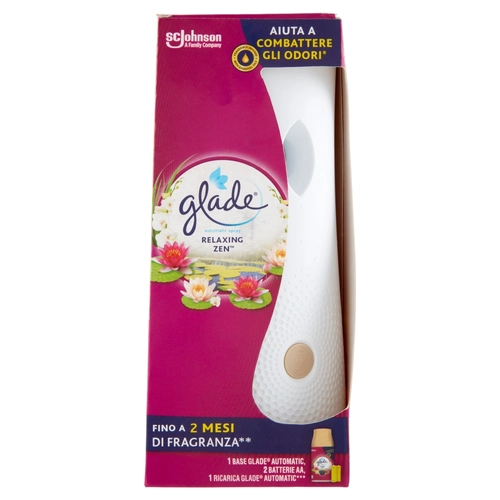 Glade Automatic Spray, Profumatore per Ambienti Base con Ricarica, Fragranza Relaxing Zen 269 ml BRI1520919
