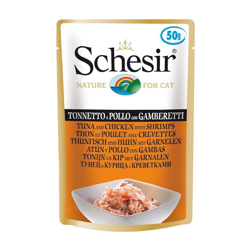 Schesir Schesir Cat 50 gr Tonno Pollo Gamberetti