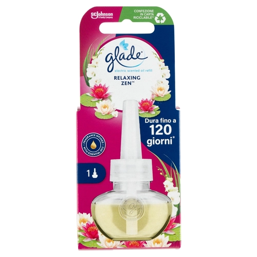 Glade® Liquido Elettrico Ricarica, Profumatore per ambienti, Fragranza Relaxing Zen 20ml BRI1532333