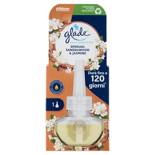 Glade® Liquido Elettrico Ricarica, Profumatore per ambienti, Fragranza Sandalo e Gelsomino 20ml BRI1532551