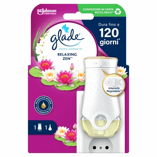Glade® Liq. Elettrico Base con Ricarica, Profumatore per ambienti, Fragranza Relaxing Zen 20ml BRI1532552