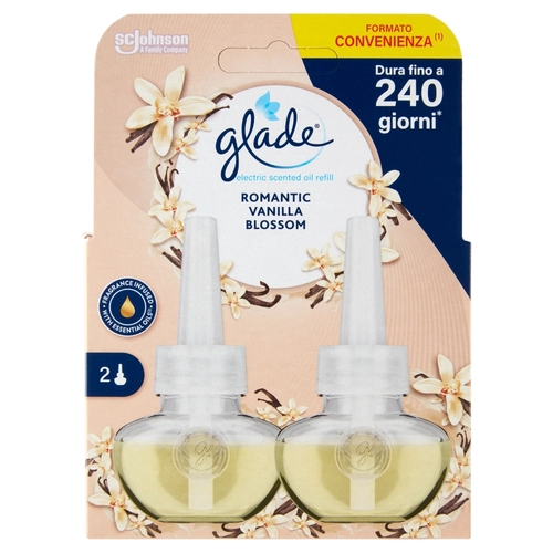 Glade® Liquido Elettrico Doppia Ricarica, Profumatore per ambienti, Fragranza Vaniglia 2x20ml BRI1532554