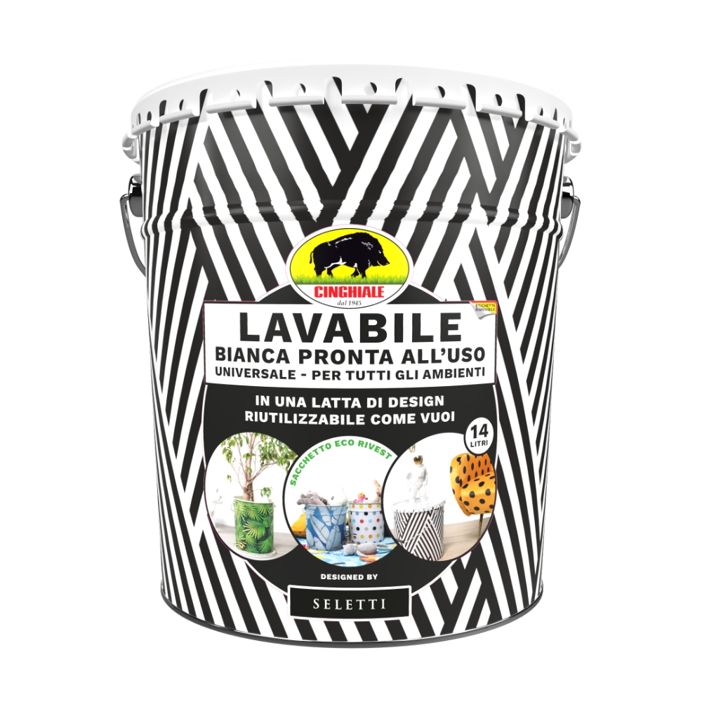 CINGHIALE IDROPITTURA LAVABILE PRONTA ALL US