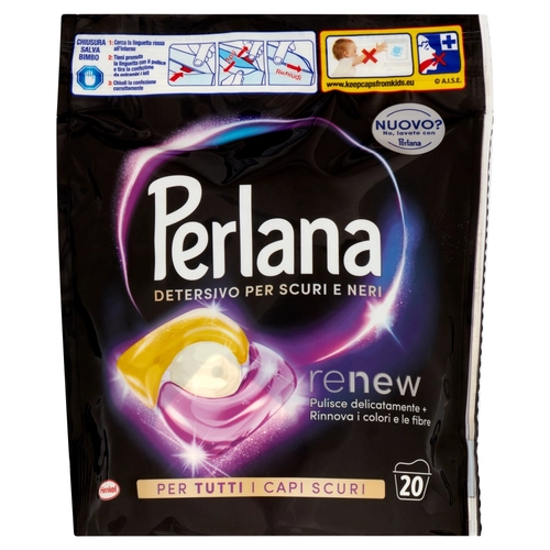 PERLANA Caps Detersivo Scuri e Neri 20 lavaggi 20 x 13,5 g BRI1537668