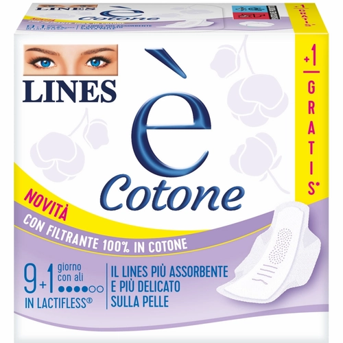 Lines è Cotone giorno con ali 9 + 1 pz BRI1538631