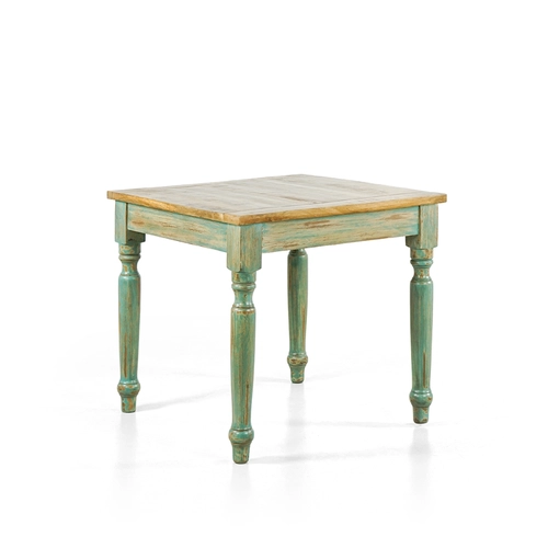 Tavolo TAVOLO SALENTO LEGNO DI MANGO COLORE NATURAL/AZZURR 80X80X77 BRI1541954