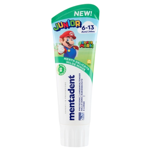 Mentadent Junior 6-13 Anni Super Mario Menta Delicata 75 ml BRI1543260
