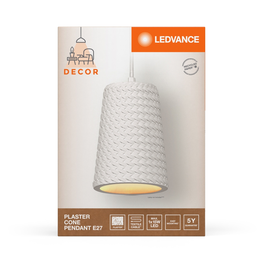 Image of LEDVANCE PENDEL CONE DECOR PLASTER E27014