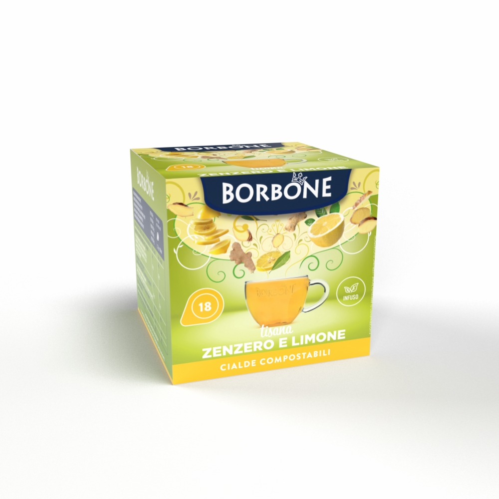 Borbone  BORBONE CIALDE COMPOSTABILI TISANA ZENZERO E LIM