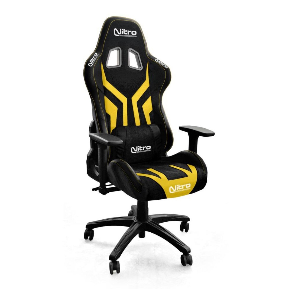 No Brand FLYCO SEDIA GAMING TESSUTO GRIGIO/NERA