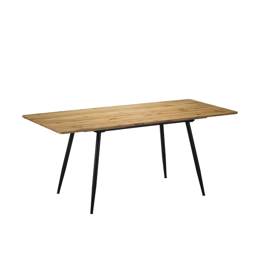 Tavolo allungabile TAVOLO RETT ALLUNGABILE 140-180 PIANO IN MDF COLORE LEGNO NATURALE GAMBE METALLO NERE BRI1544456