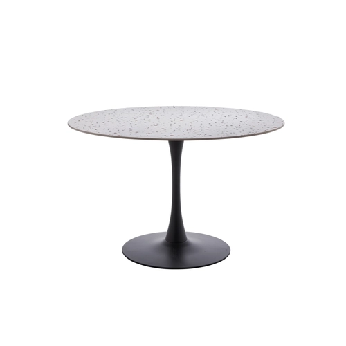 Tavolo TAVOLO TONDO CON GAMBA CENTRALE PIANO IN WATERSTONE BASE METALLO NERA BRI1544459